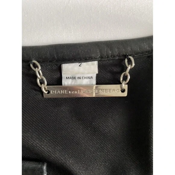 Diane von furstenberg leather jacket 2